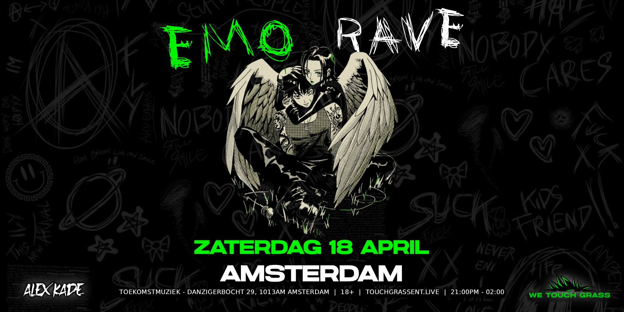 #WeTouchGrass presents: AMSTERDAM Emo Rave event image