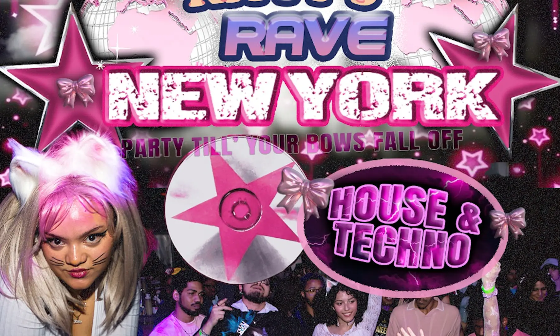 Kitty’s Rave → Sexy Techno Party (18+) Tickets | From Free | Apr 4 @ The Meadows, New York | DICE event image