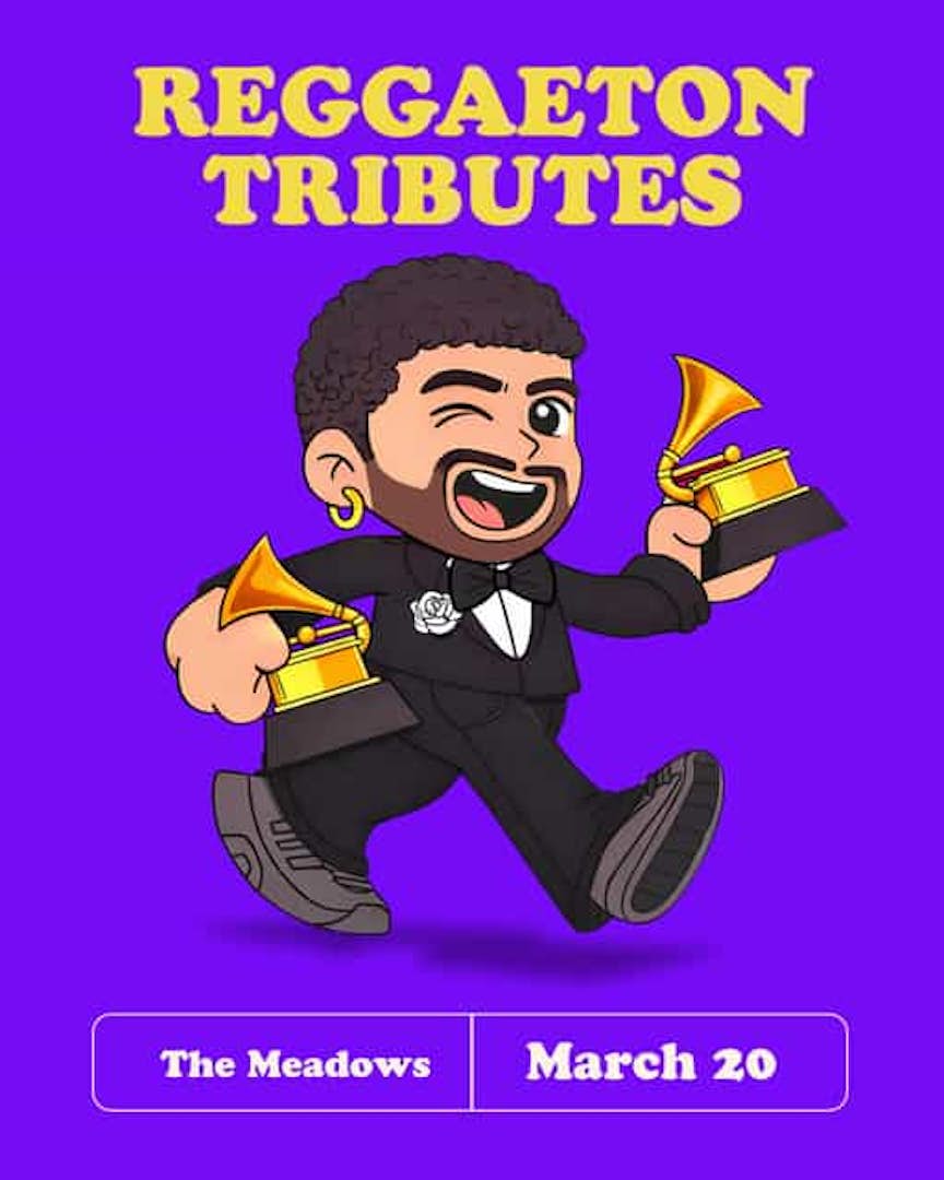 Reggaeton Tributes → FREE RSVP (18+) | reggaetonLABS | Fri, Mar 20, 2026 | The Meadows event image