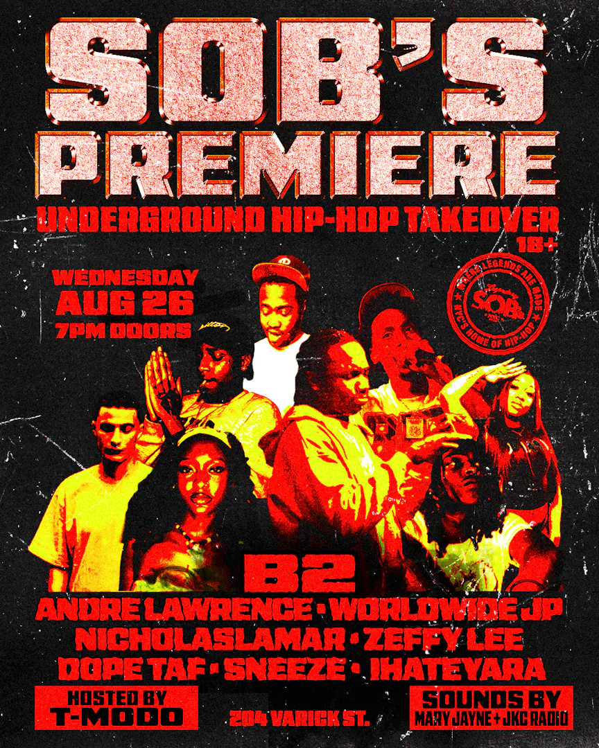 SOB’S PREMIERE: Underground Hip Hop Takeover event image