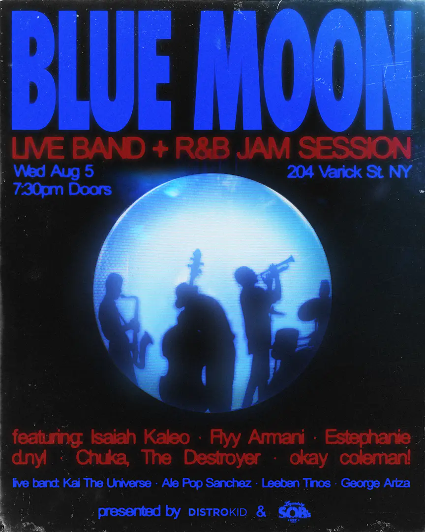 Blue Moon: Live Band + R&B Jam Session event image