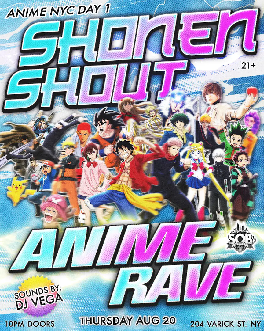Shonen Shout: Anime Rave event image