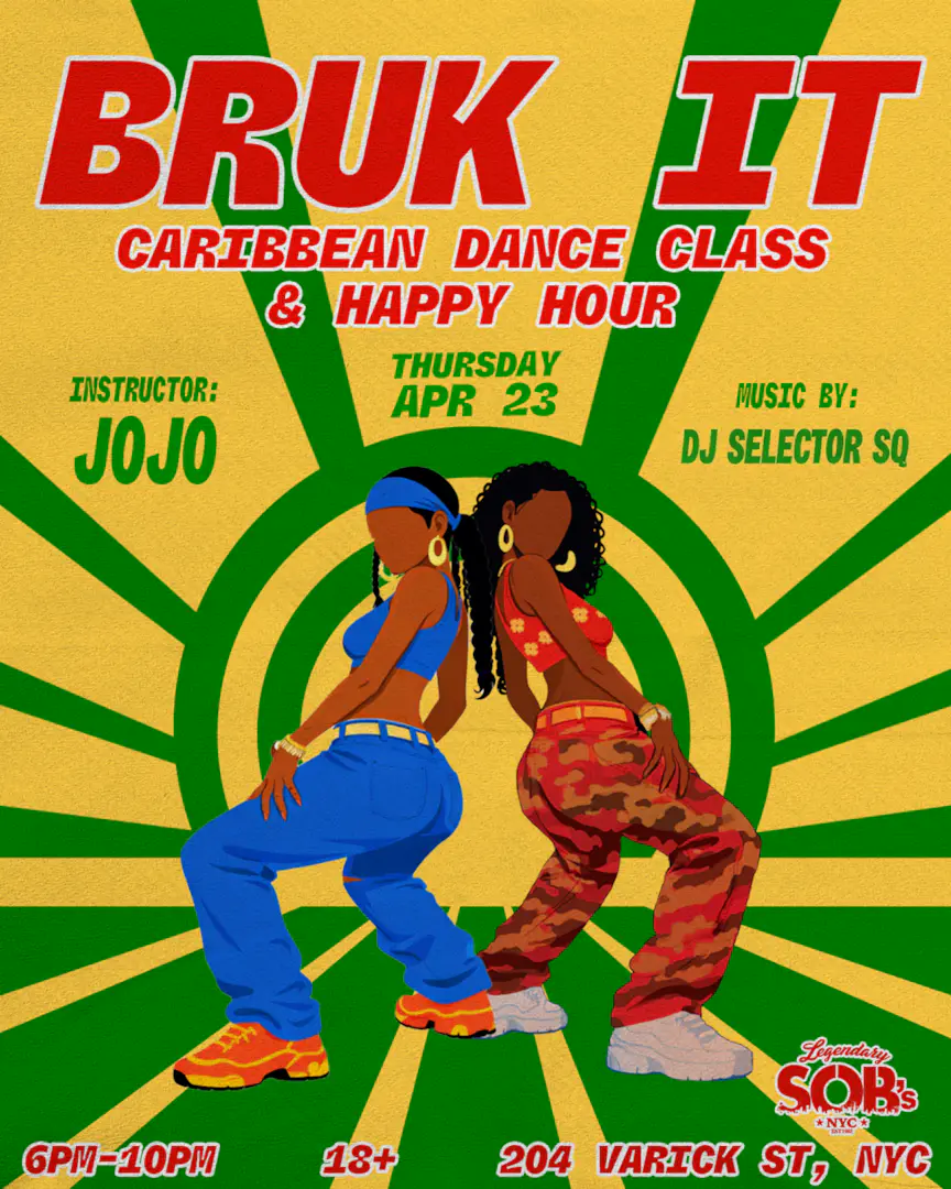 Bruk It! Caribbean Dance Class & Happy Hour poster image