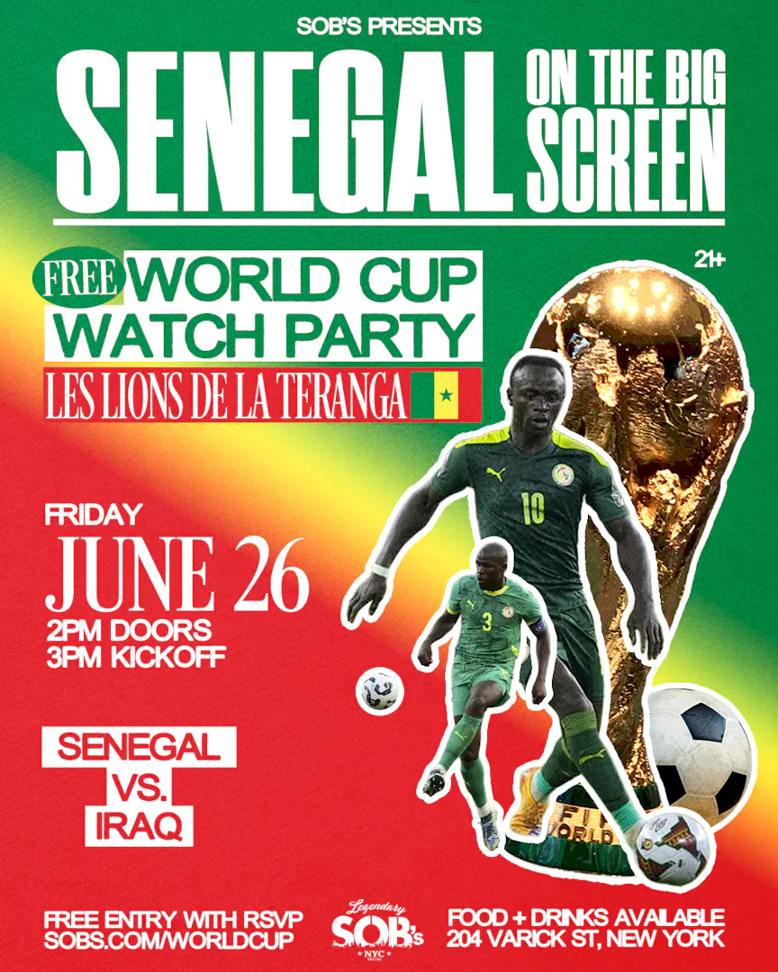 Senegal On The Big Screen: Senegal vs Iraq | World Cup Watch Party poster image