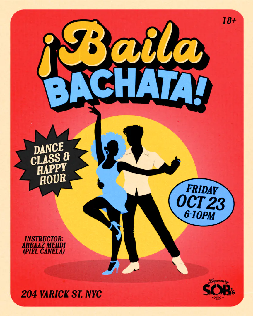 ¡Baila Bachata! Dance Class & Happy Hour  event image
