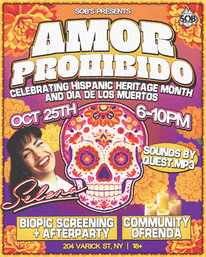 Amor Prohibido: Selena Biopic Screening, DJ Sets, & Community Ofrenda poster image