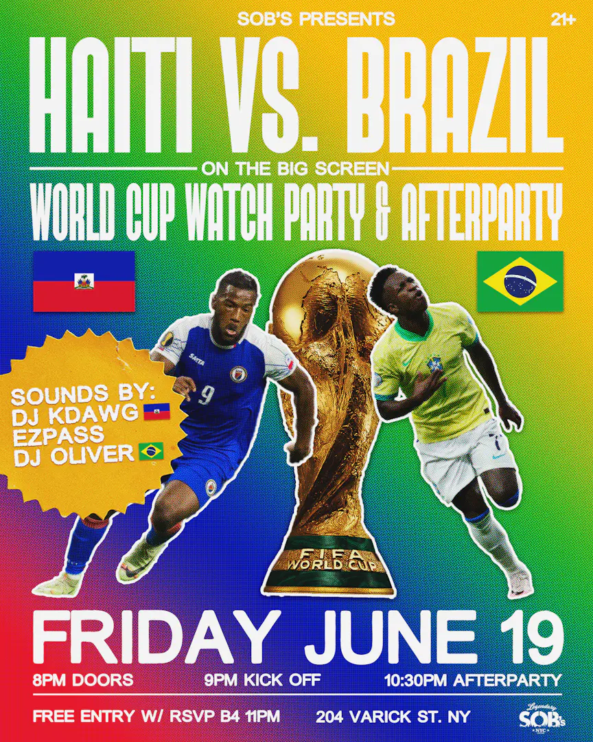 Brazil vs Haiti: World Cup Watch Party + After Party event image