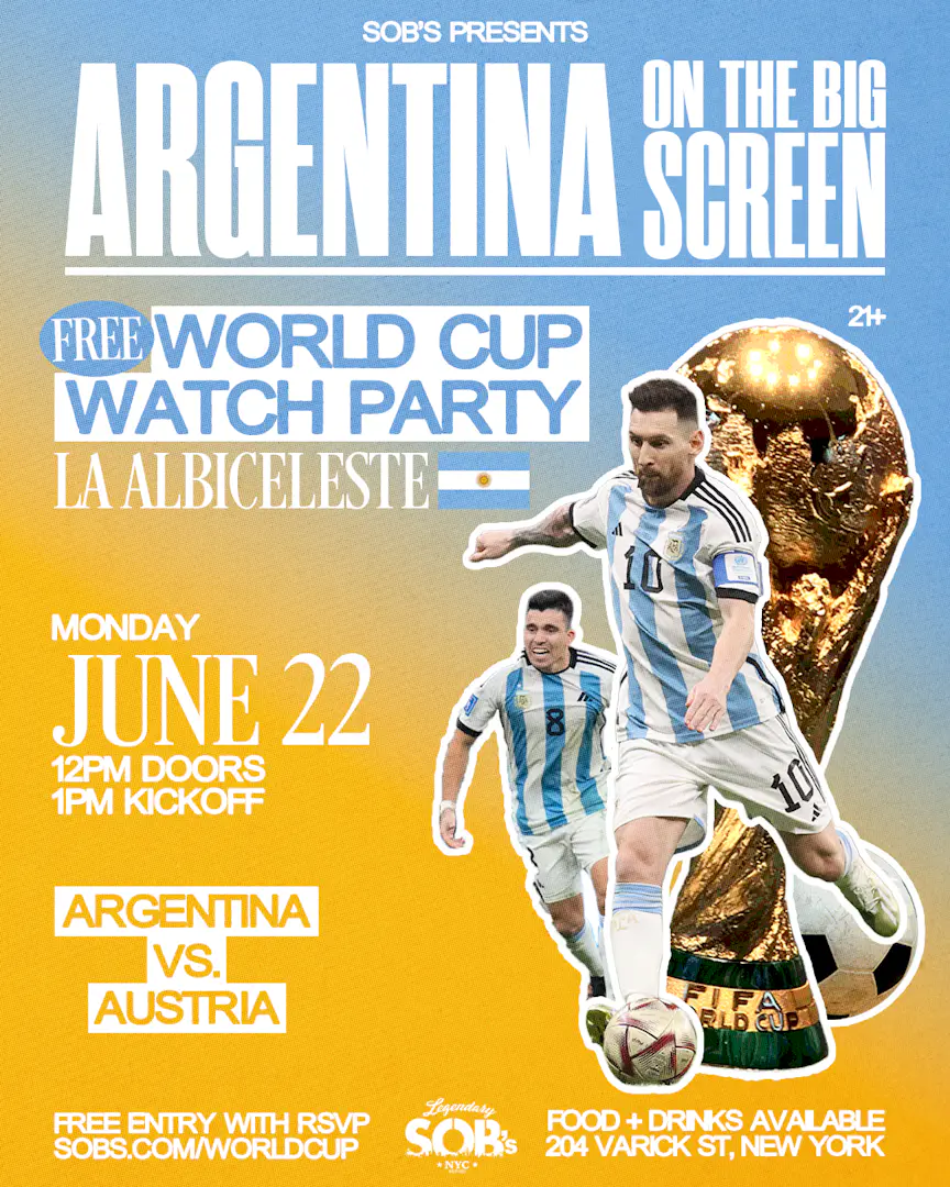 Argentina On The Big Screen: Argentina vs Austria | World Cup Watch Party poster image