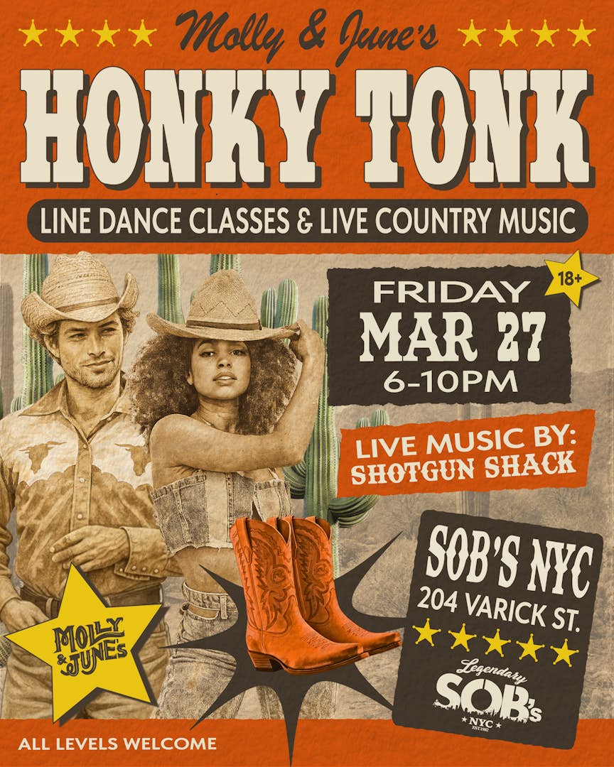 Molly & June's Honky Tonk: Line Dance Class & Country Music poster image