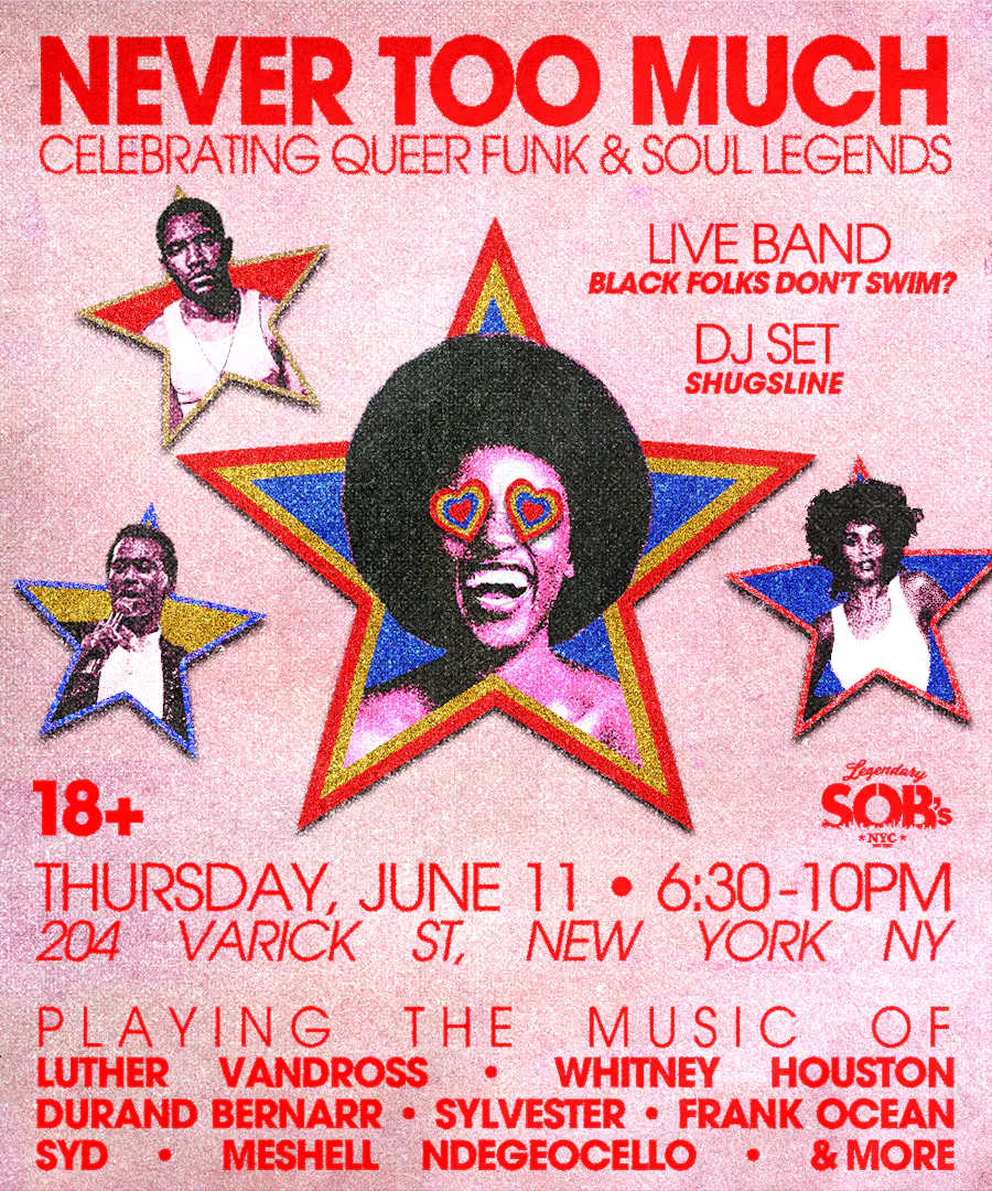 Never Too Much: Celebrating Queer Funk & Soul Legends event image