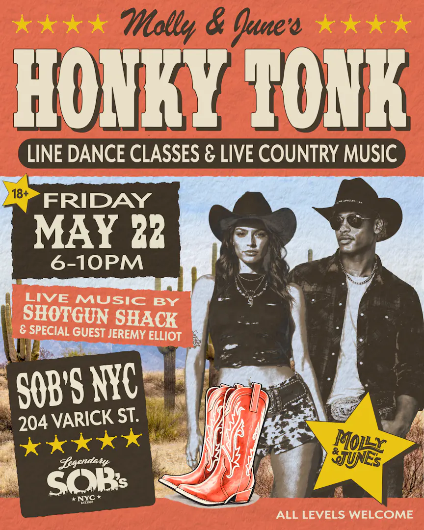 Molly & June's Honky Tonk: Line Dance Class & Country Music poster image