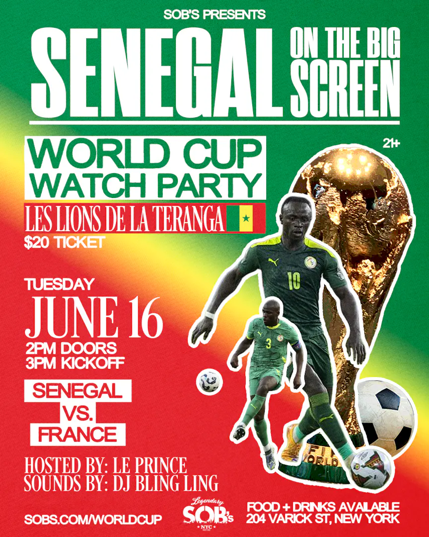 Senegal On The Big Screen: Senegal vs France | World Cup Watch Party event image