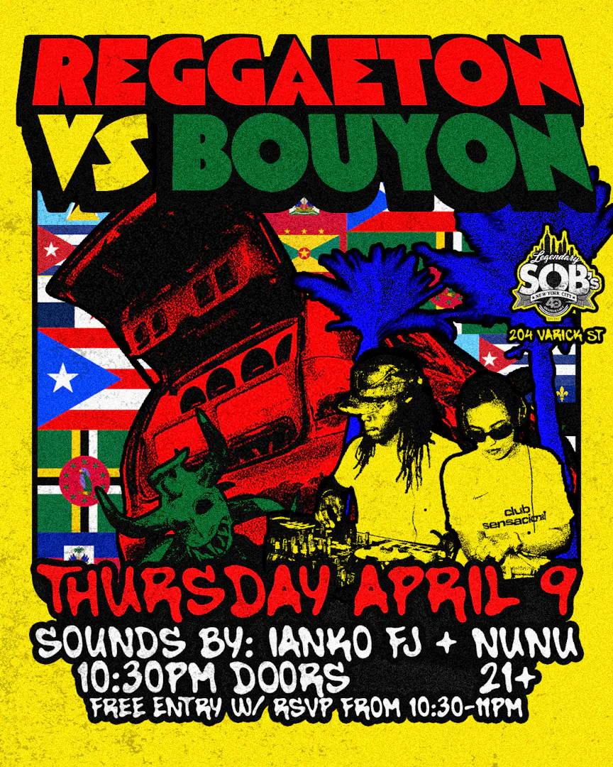 Reggaeton vs Bouyon w/ IANKO FJ & NUNU event image