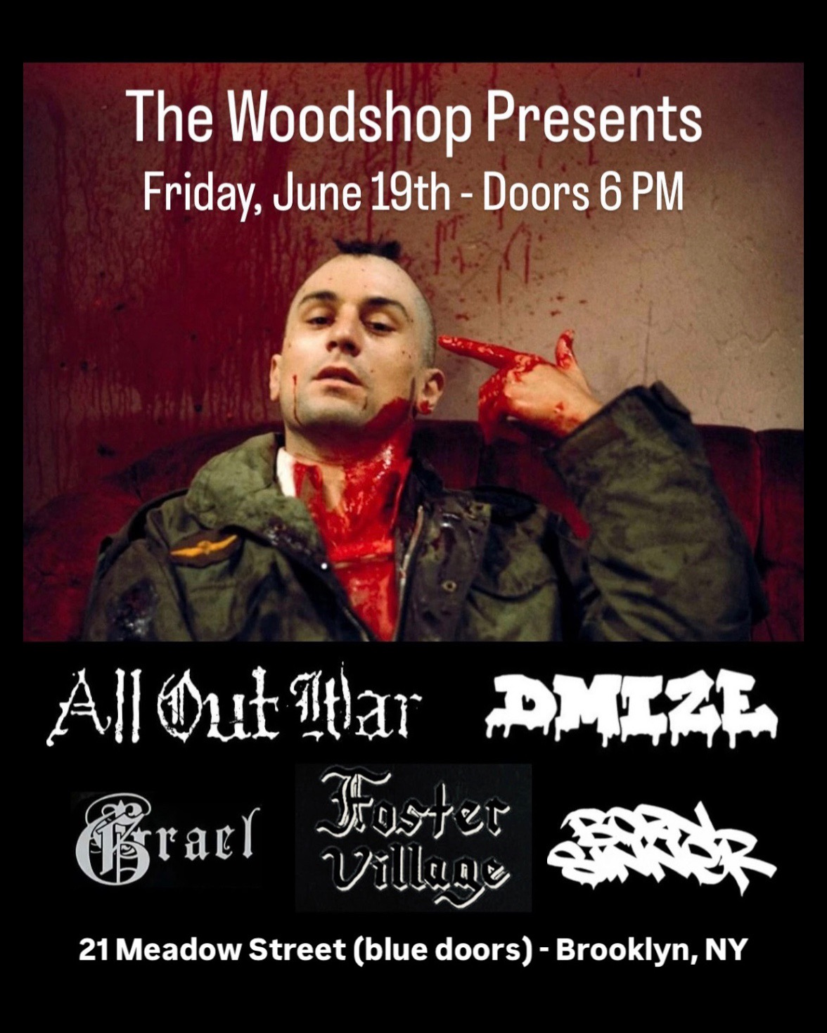 All Out War, Dmize, Grael, Foster Village, Born Sinner