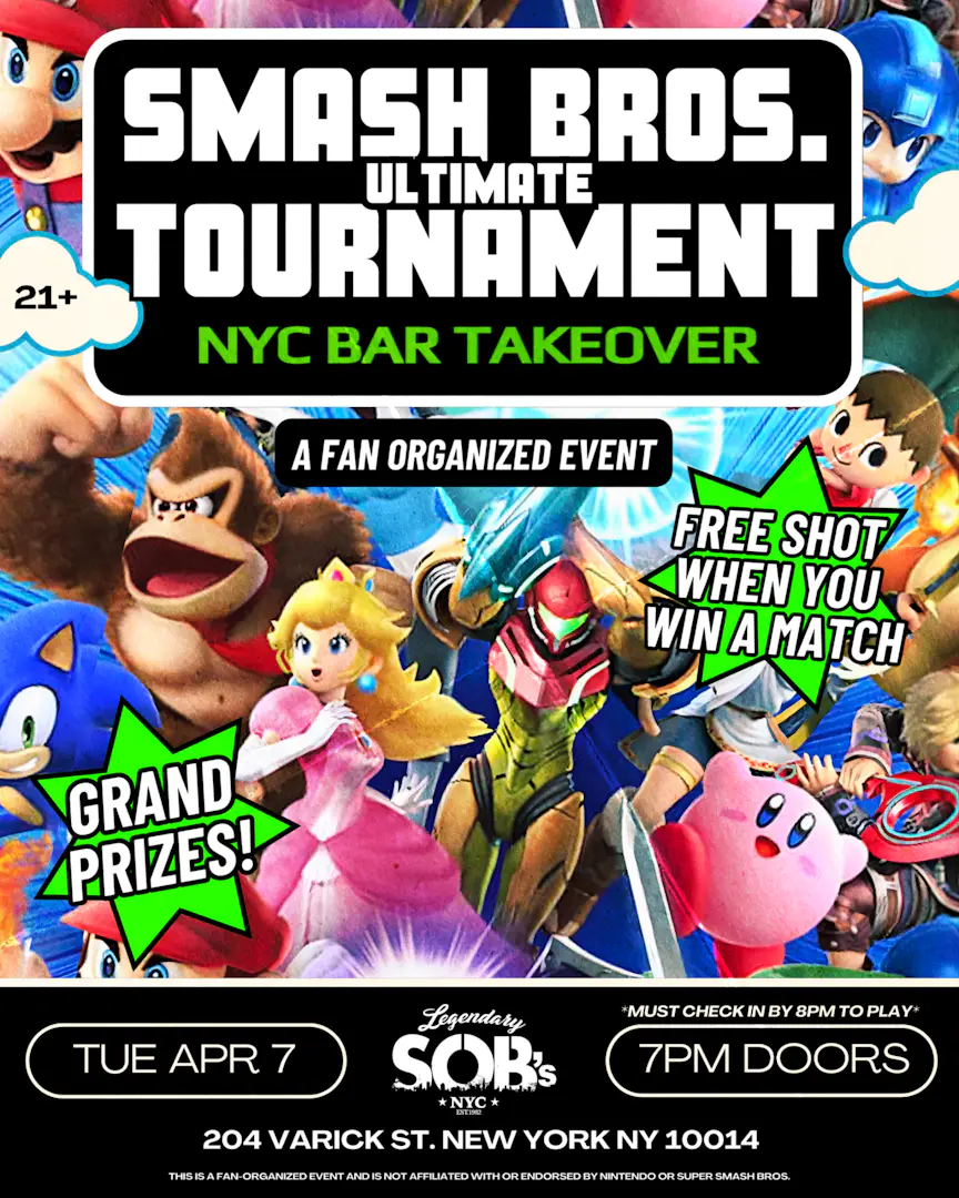 Smash Bros. Ultimate Tournament: NYC Bar Takeover event image