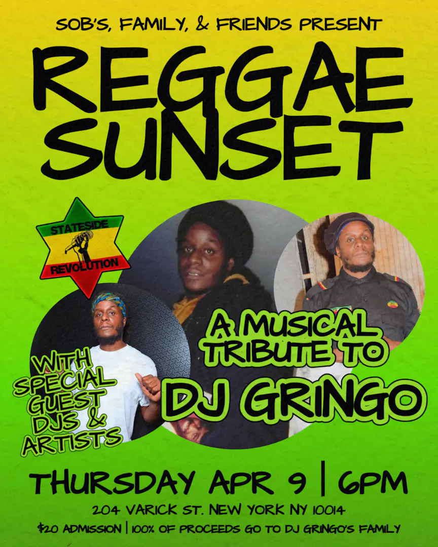 Reggae Sunset: A Musical Tribute to DJ Gringo event image