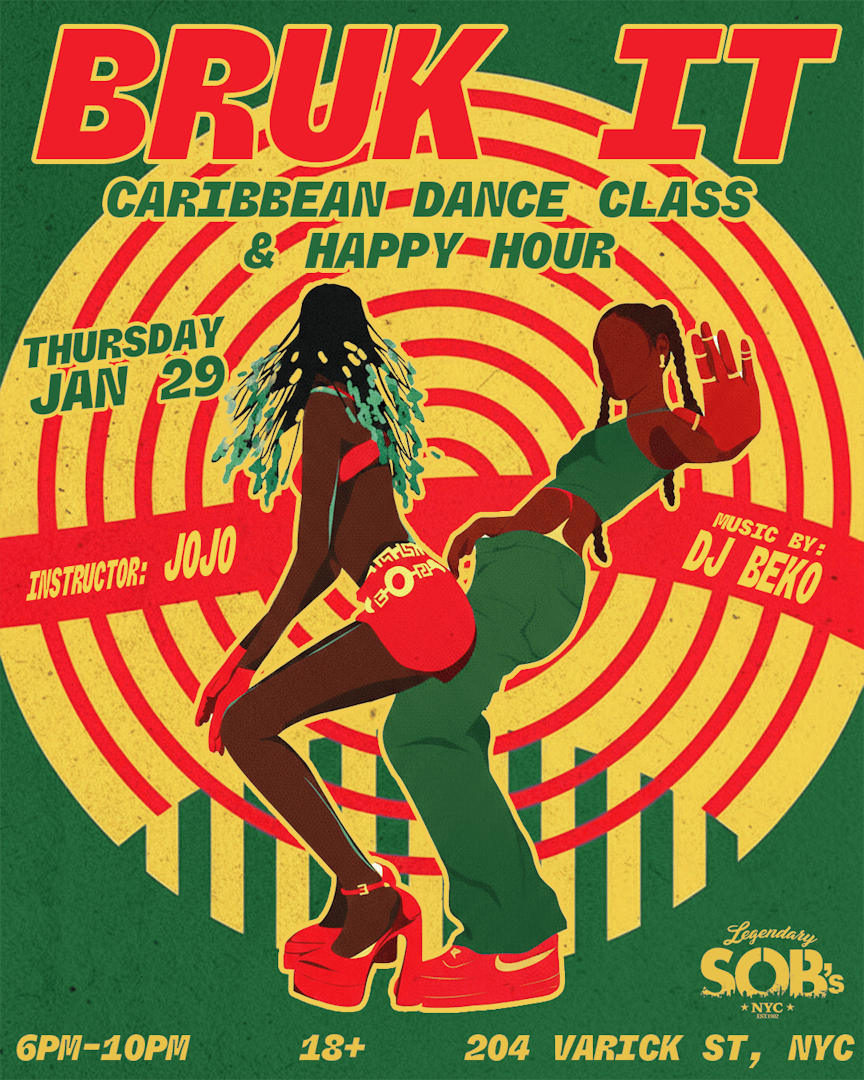 Bruk It! Caribbean Dance Class & Happy Hour poster image