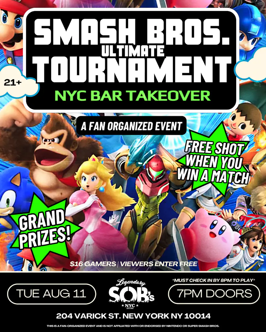 Smash Bros. Ultimate Tournament: NYC Bar Takeover event image