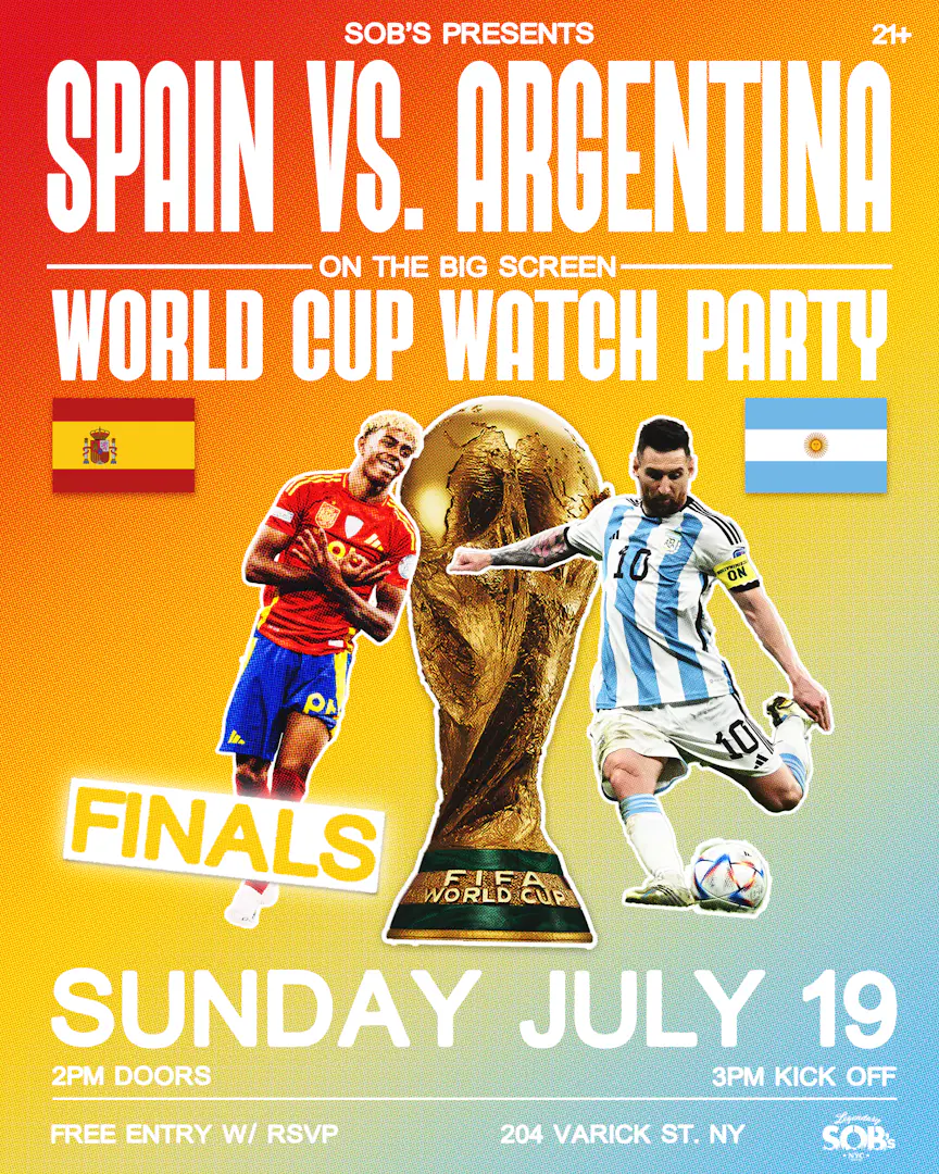 World Cup Watch Party: ARGENTINA vs SPAIN (FINALS) event image